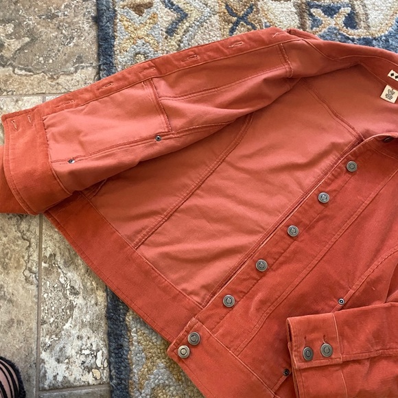 Rust Orange Corduroy Shirt Jacket - Picture 4 of 5